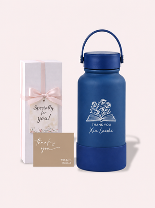 Personalised Engraved Insulated Stainless Steel Osaka Tumbler for Teacher's Day- Flower Book