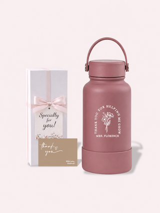 Personalised Engraved Insulated Stainless Steel Osaka Tumbler for Teacher's Day- Arch Flower