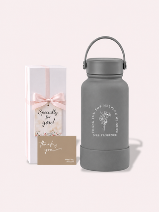 Personalised Engraved Insulated Stainless Steel Osaka Tumbler for Teacher's Day- Arch Flower