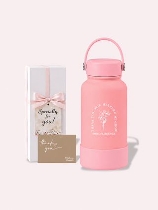 Personalised Engraved Insulated Stainless Steel Osaka Tumbler for Teacher's Day- Arch Flower