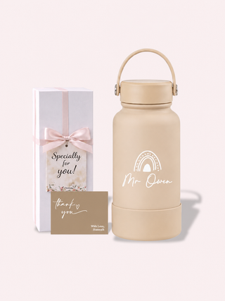 Personalised Engraved Insulated Stainless Steel Osaka Tumbler for Teacher's Day- Rainbow Heart