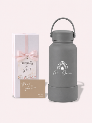 Personalised Engraved Insulated Stainless Steel Osaka Tumbler for Teacher's Day- Rainbow Heart