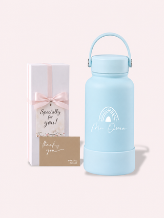 Personalised Engraved Insulated Stainless Steel Osaka Tumbler for Teacher's Day- Rainbow Heart
