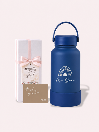 Personalised Engraved Insulated Stainless Steel Osaka Tumbler for Teacher's Day- Rainbow Heart