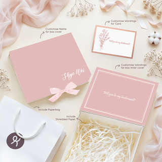 Personalised Keepsake Gift Box with Card - Dusty Rose