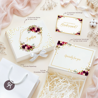 Personalised Keepsake Gift Box with Card - Classic Rose