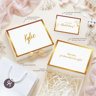 Personalised Keepsake Gift Box with Card - Minimalist Gold