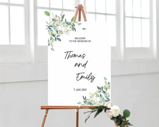 Wedding Entrance Sign Floral Design