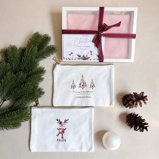 Customised Personalised Christmas Xmas Pouch