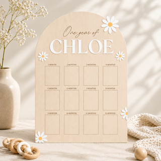 Personalised Baby Milestone Board- Daisy
