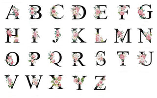 Floral Alphabet Bride Bridesmaid Robes