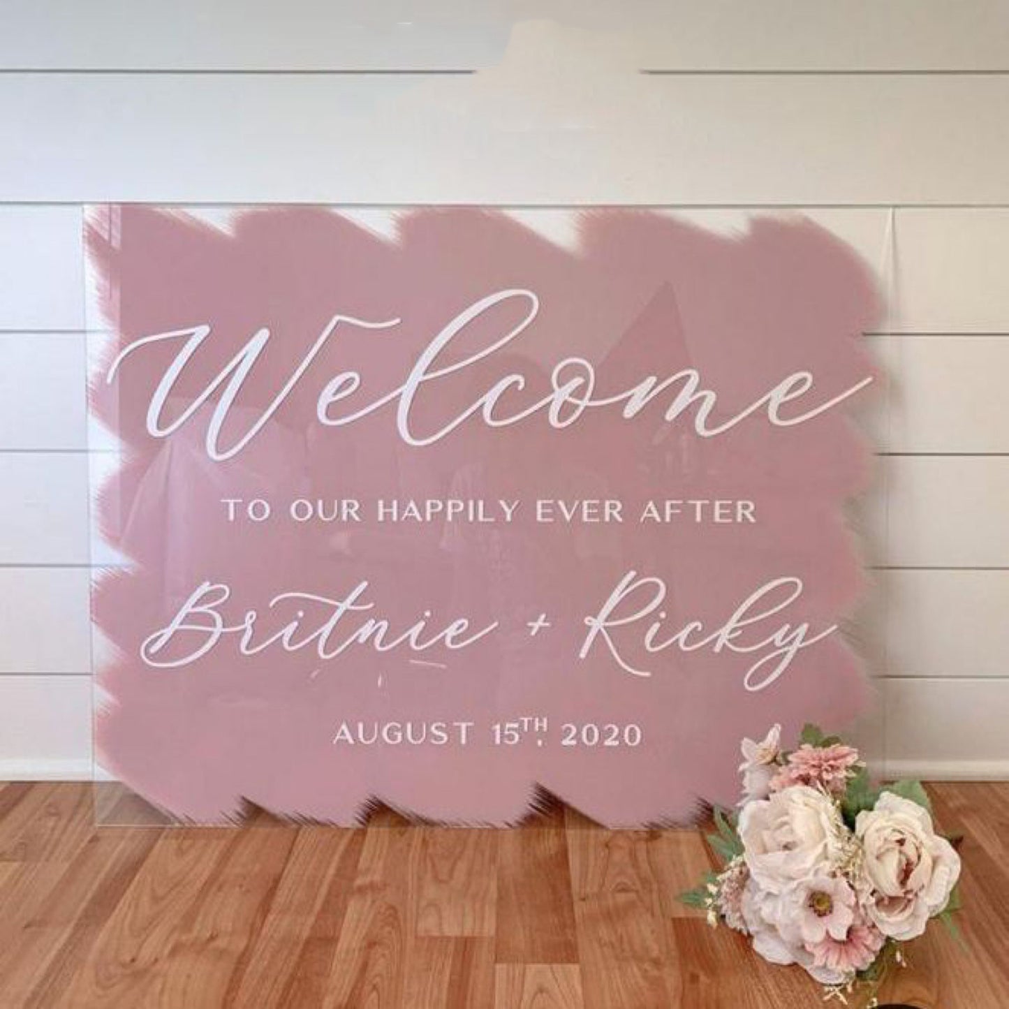 Customised Welcome Sign Acrylic - Colour