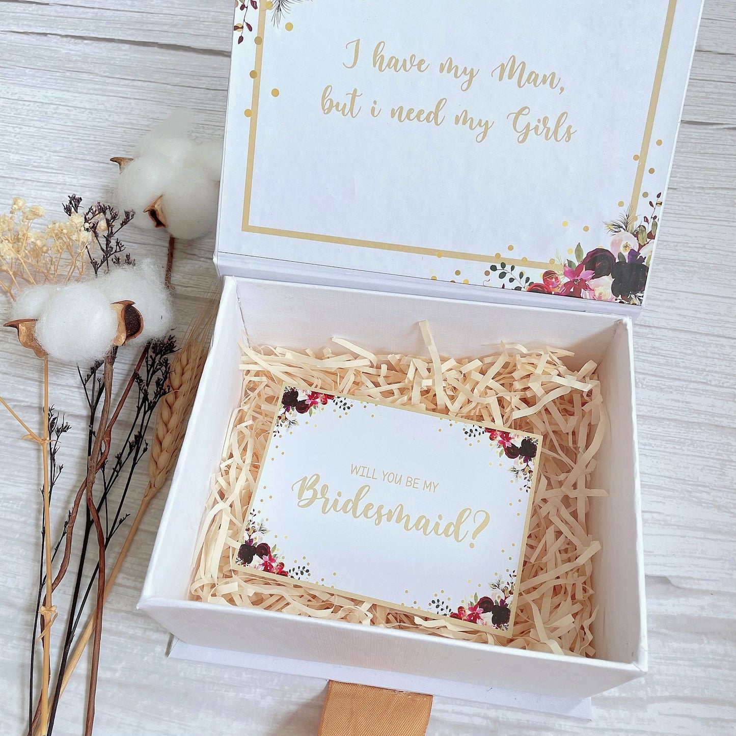 Personalised Keepsake Gift Box with Card - Classic Rose