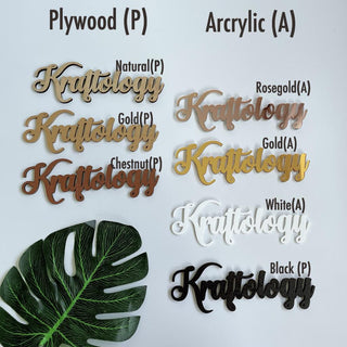 Customised Frame Wood Lasercut / Name Signage - Round